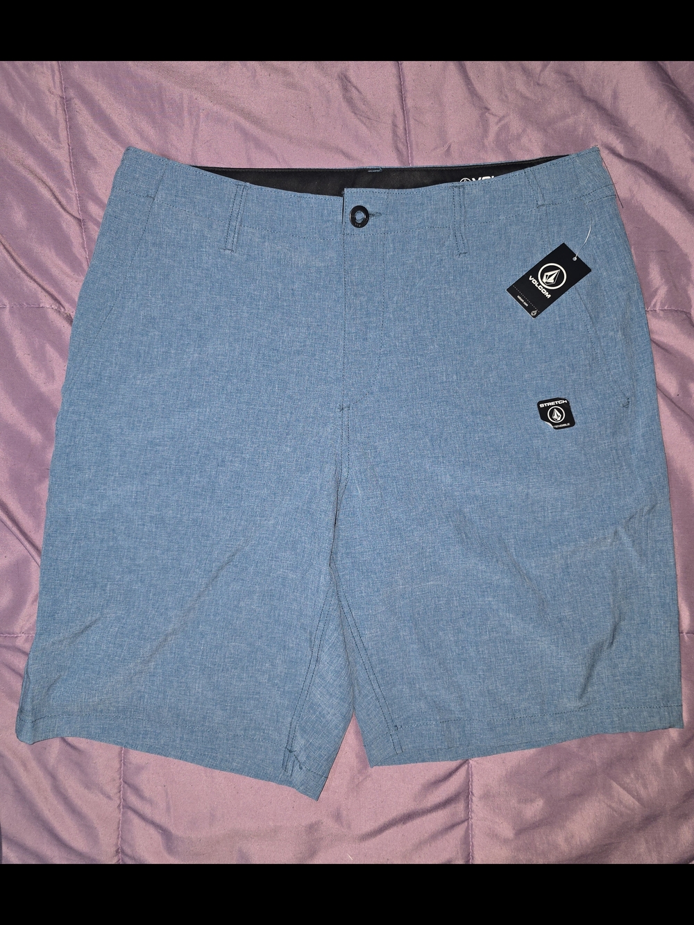 Volcom Men’s Blue Stretch Hybrid Shorts